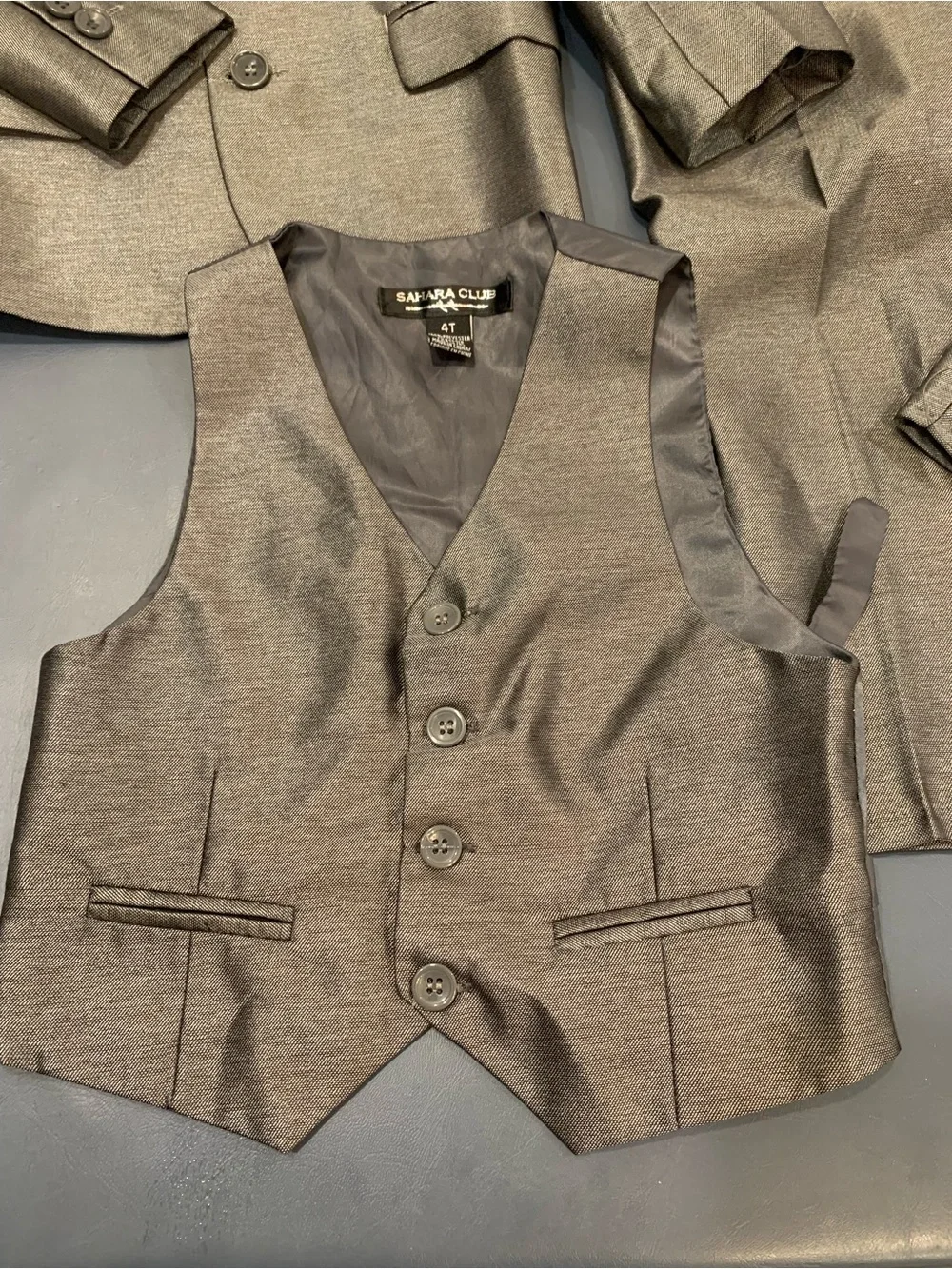 Classic Boys' 3-Piece Gray Suit Set - Vest, Jacket & Pants